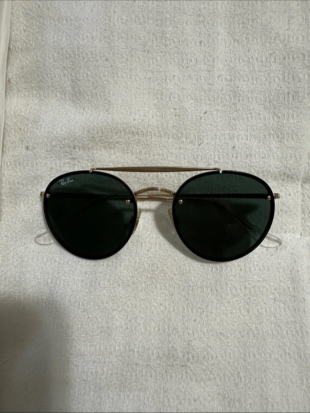 Ray-Ban Black and Gold Round & Wrap Sunglasses Duo